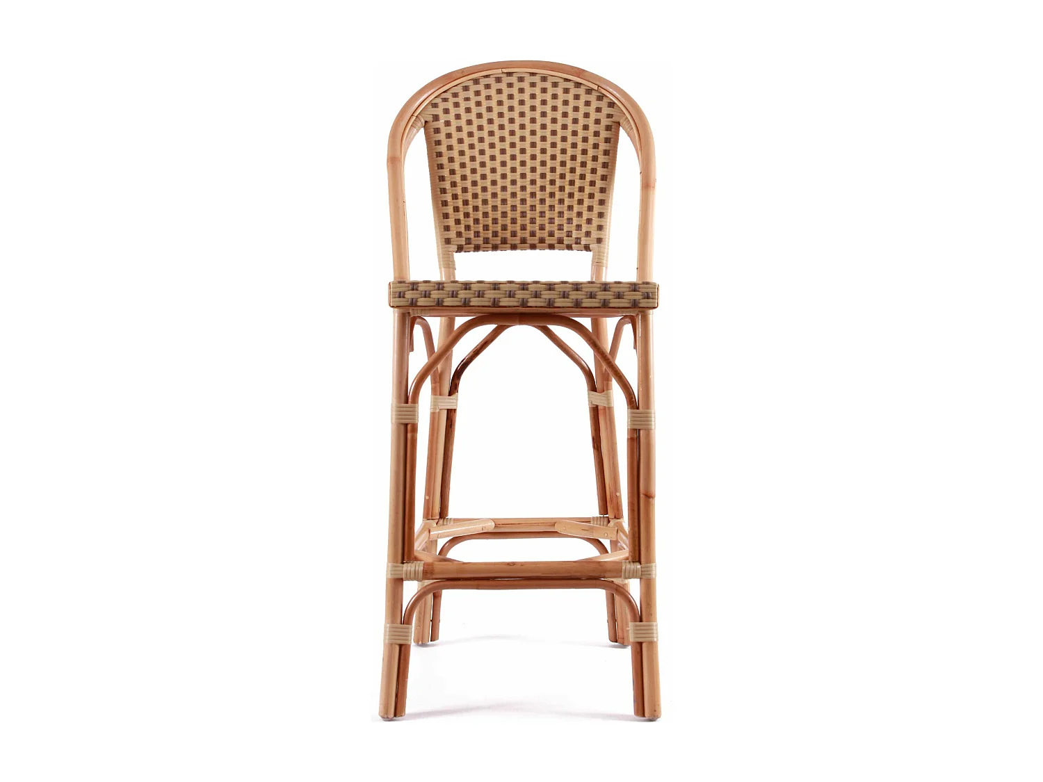 Sgabello alto in rattan "Abeya"