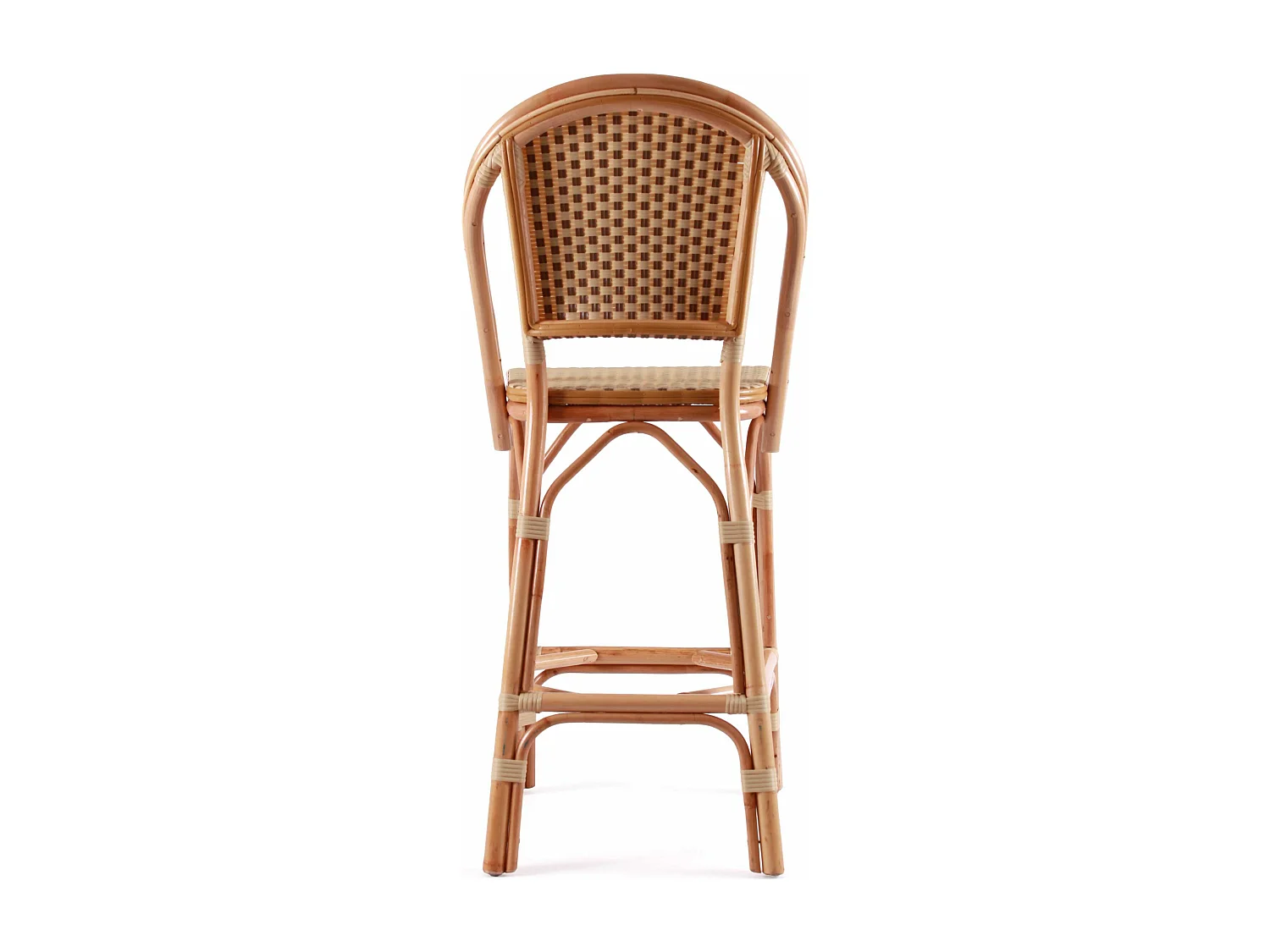 Sgabello alto in rattan "Abeya"
