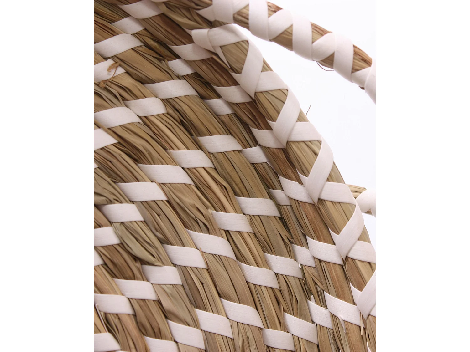 Set di 3 vassoi rotondi in seagrass