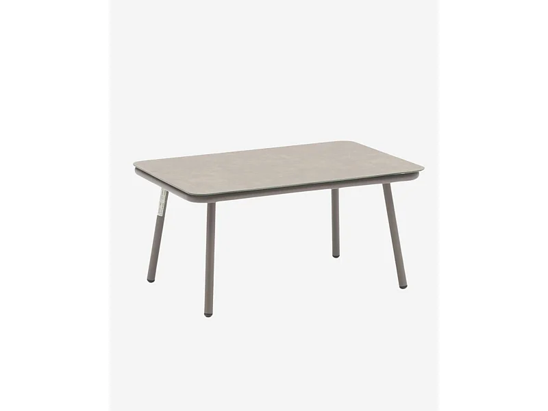 Tavolino in alluminio e ceramica "Pula"