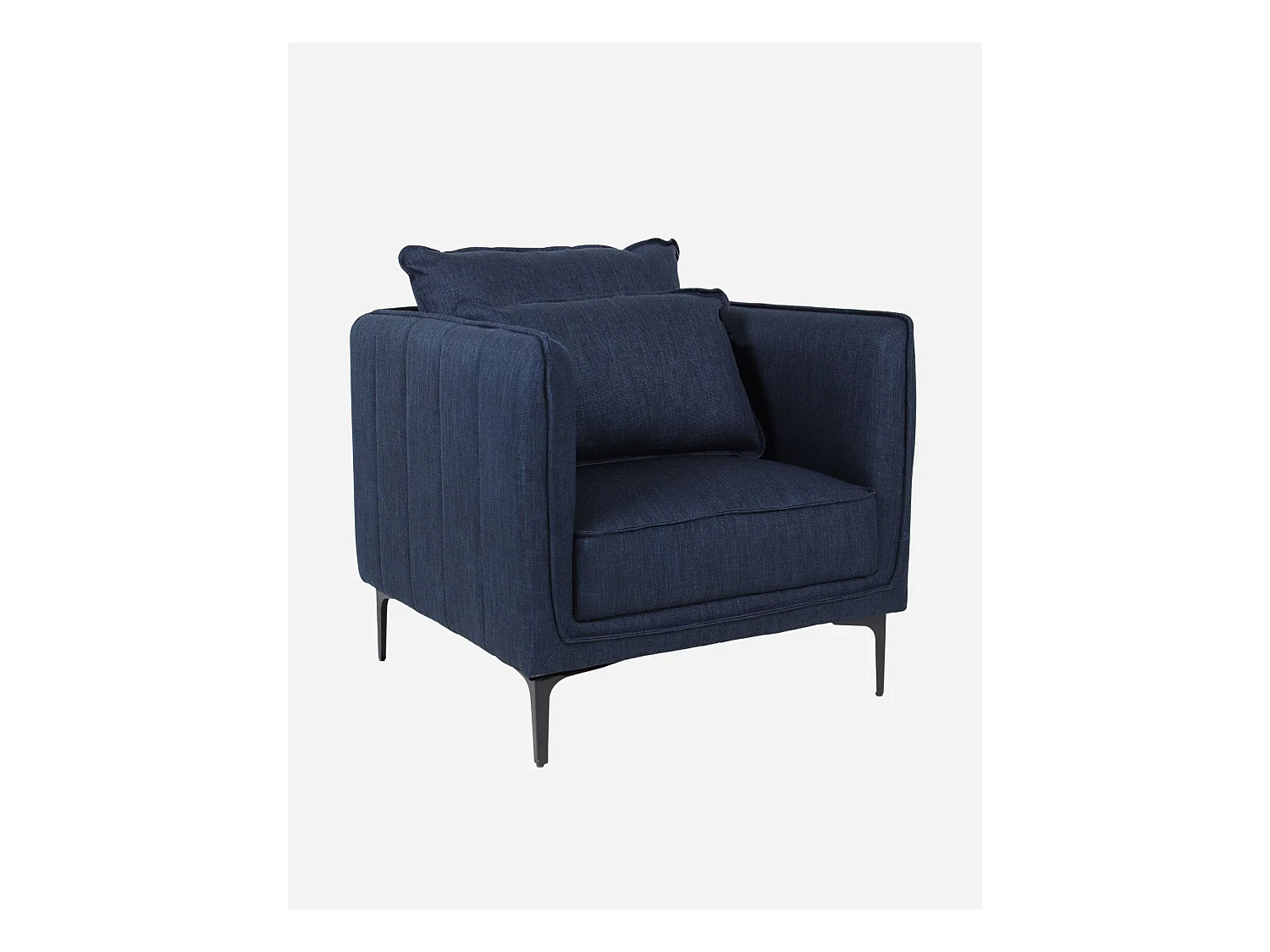 Poltrona in tessuto blu "Gina"