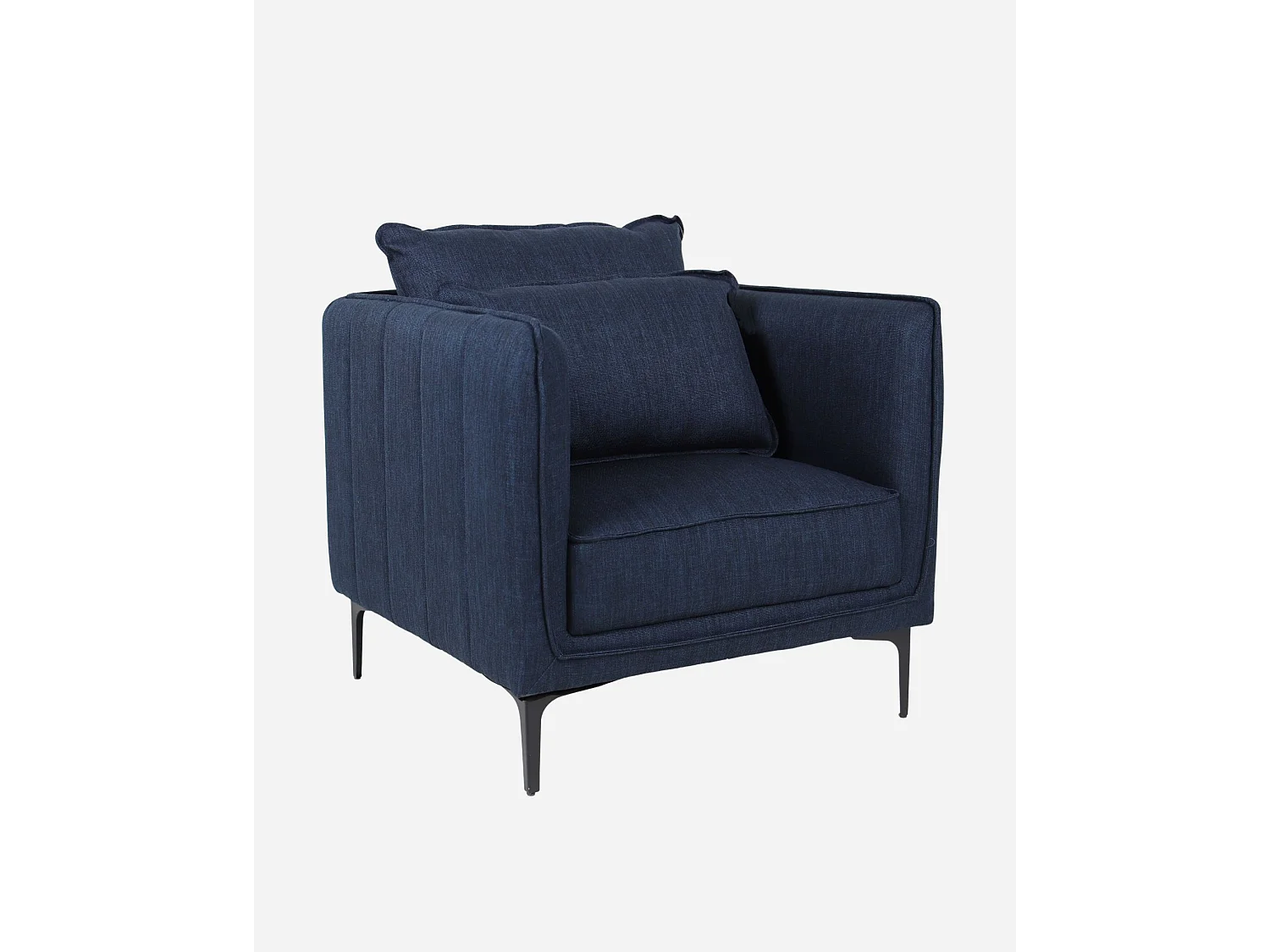 Poltrona in tessuto blu "Gina"