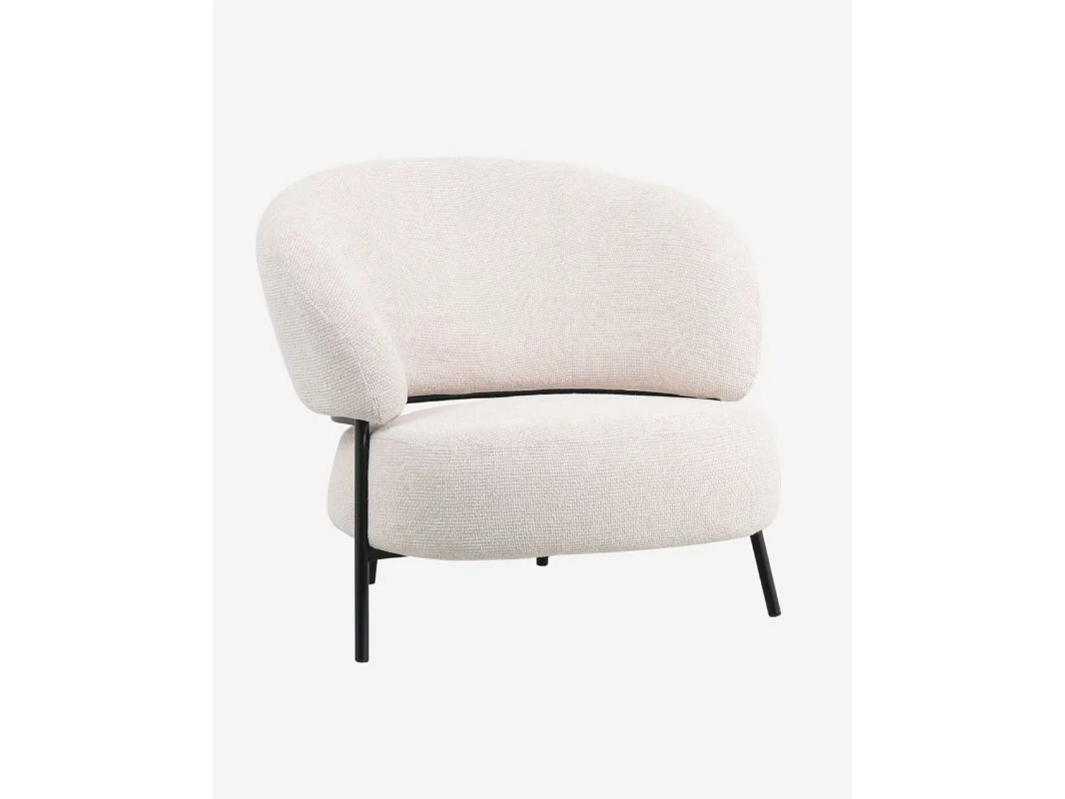 Poltrona in tessuto avorio "Aria"