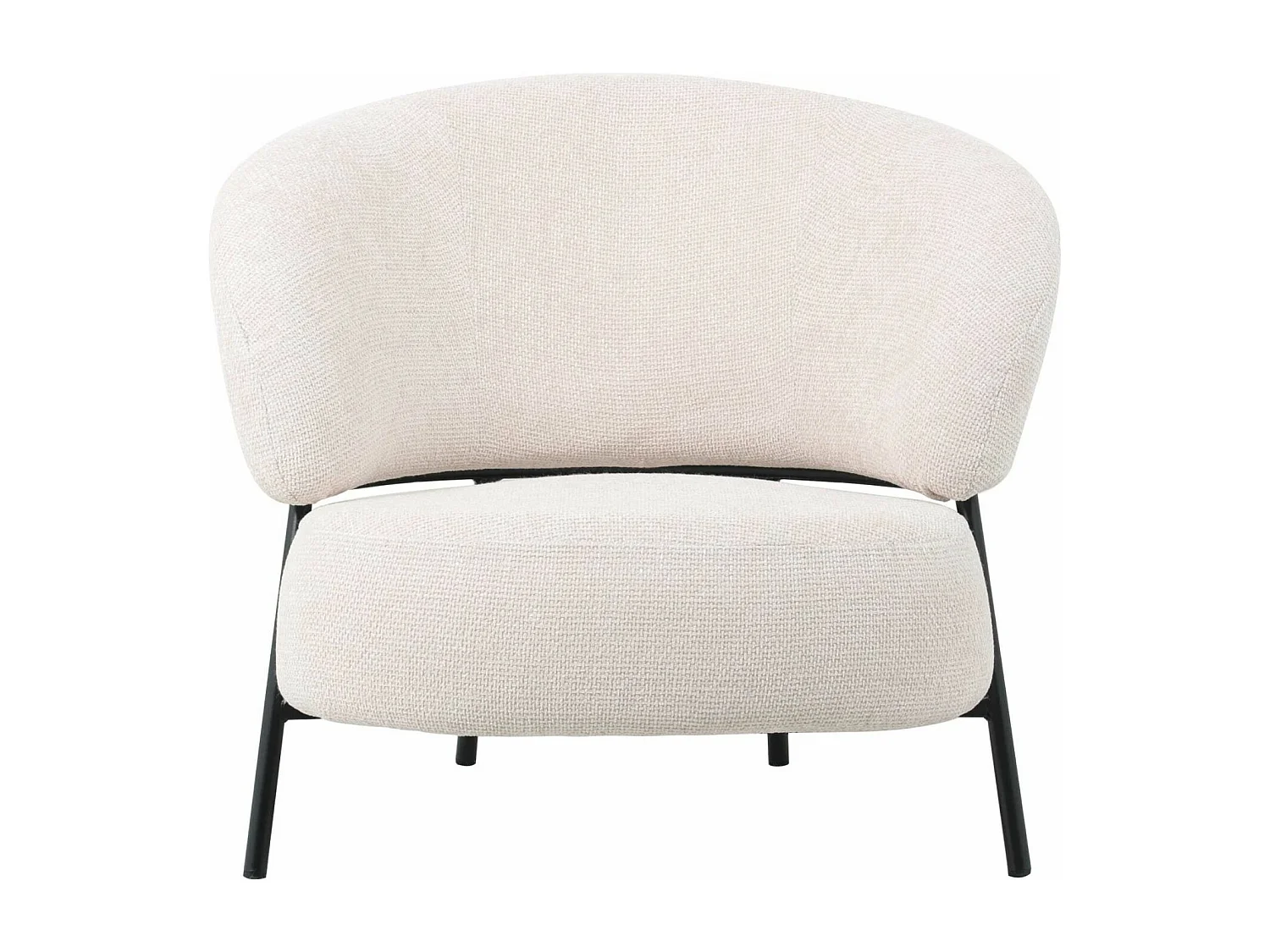 Poltrona in tessuto avorio "Aria"