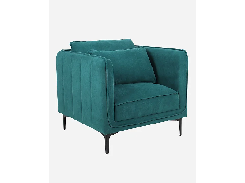 Poltrona in tessuto verde “Gina”