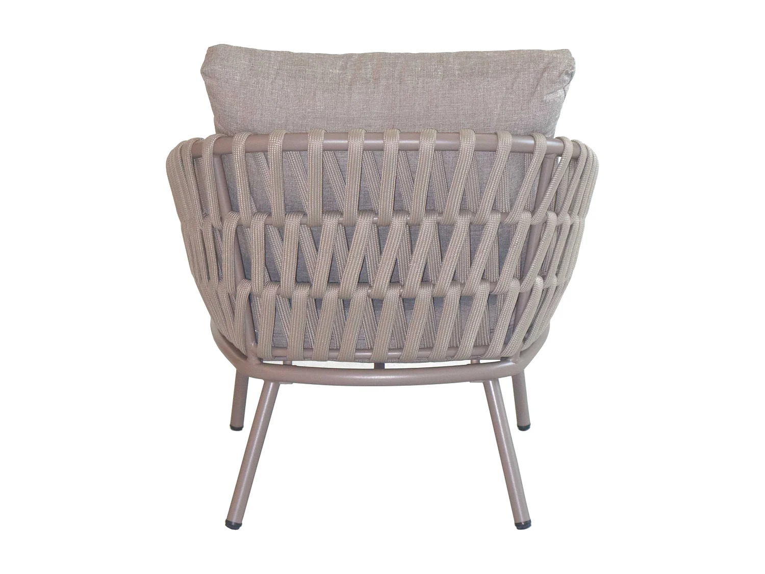 Poltrona in allumino e corda "Pula"