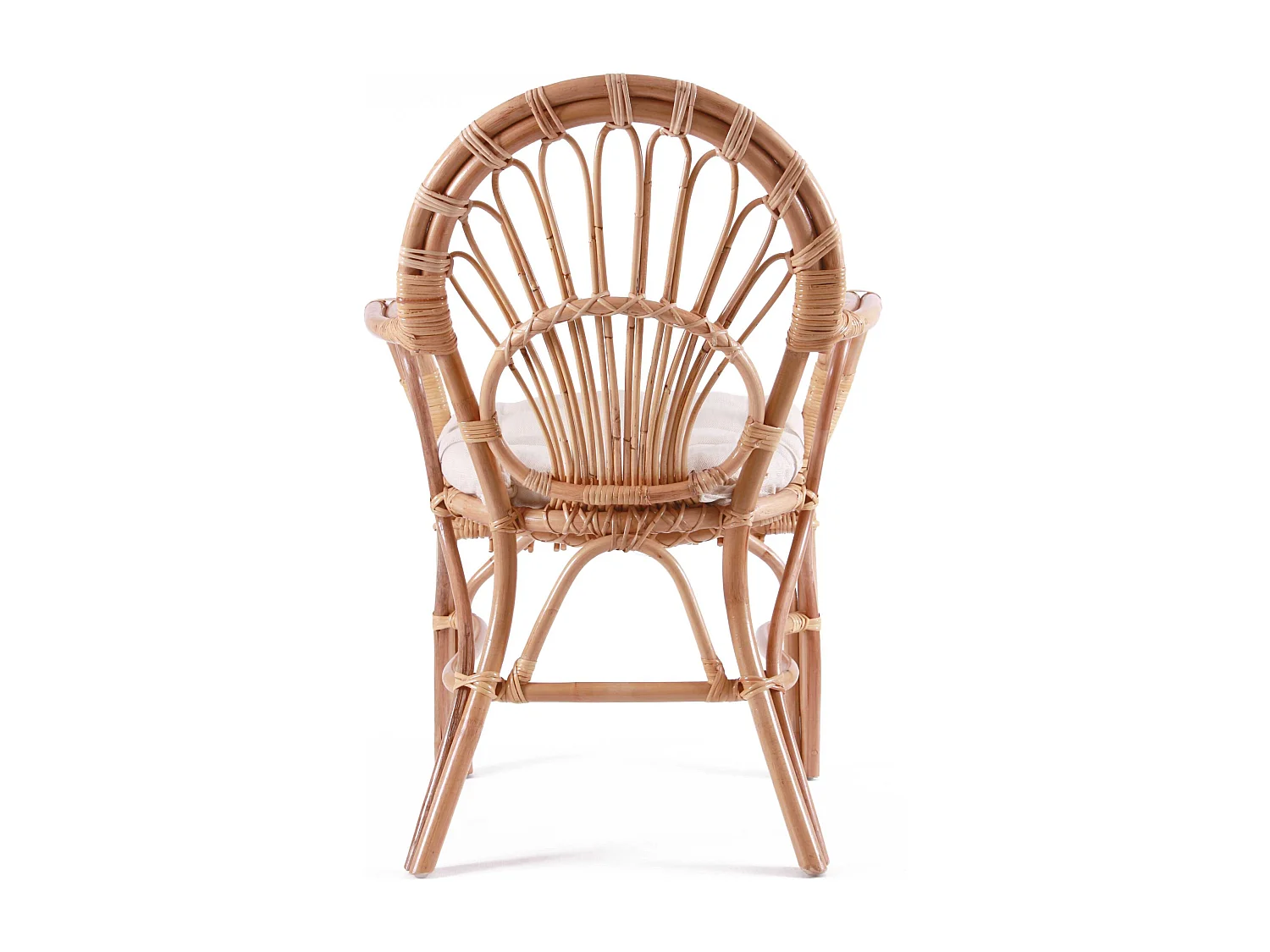 Poltrona in rattan con cuscino Irian