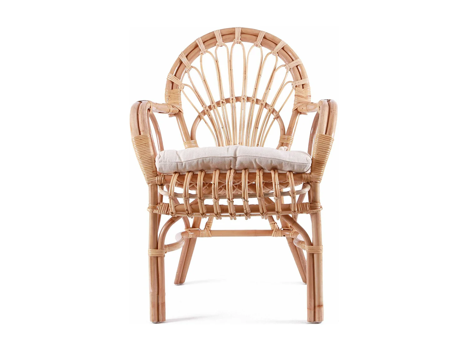 Poltrona in rattan con cuscino Irian