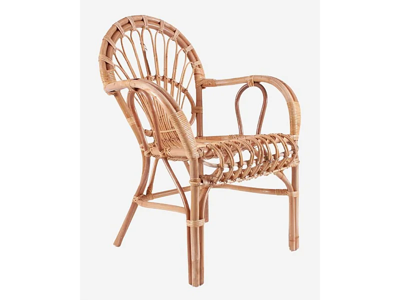 Poltrona in rattan con cuscino Irian