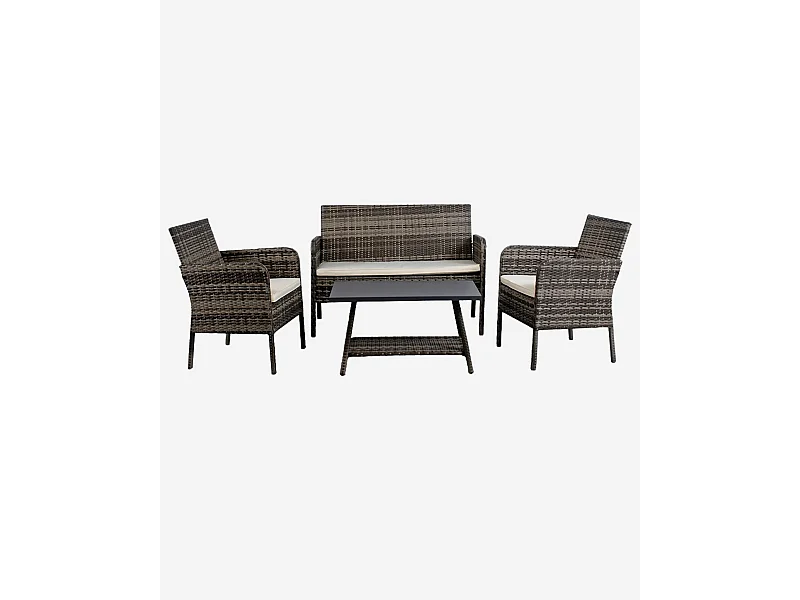 Salotto completo in polirattan Lory