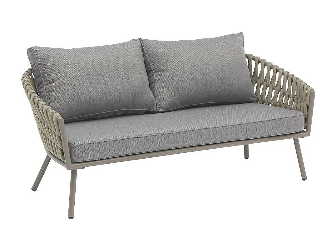 Salotto completo in alluminio e corda "Pula"