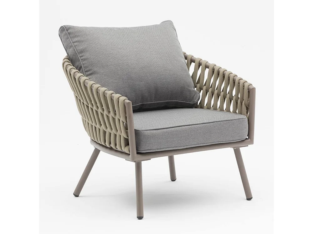 Salotto completo in alluminio e corda "Pula"