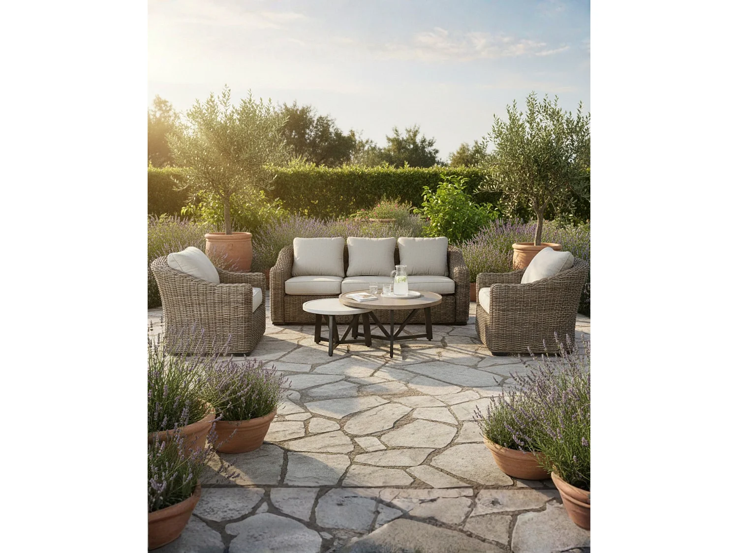 Salotto completo in polirattan King