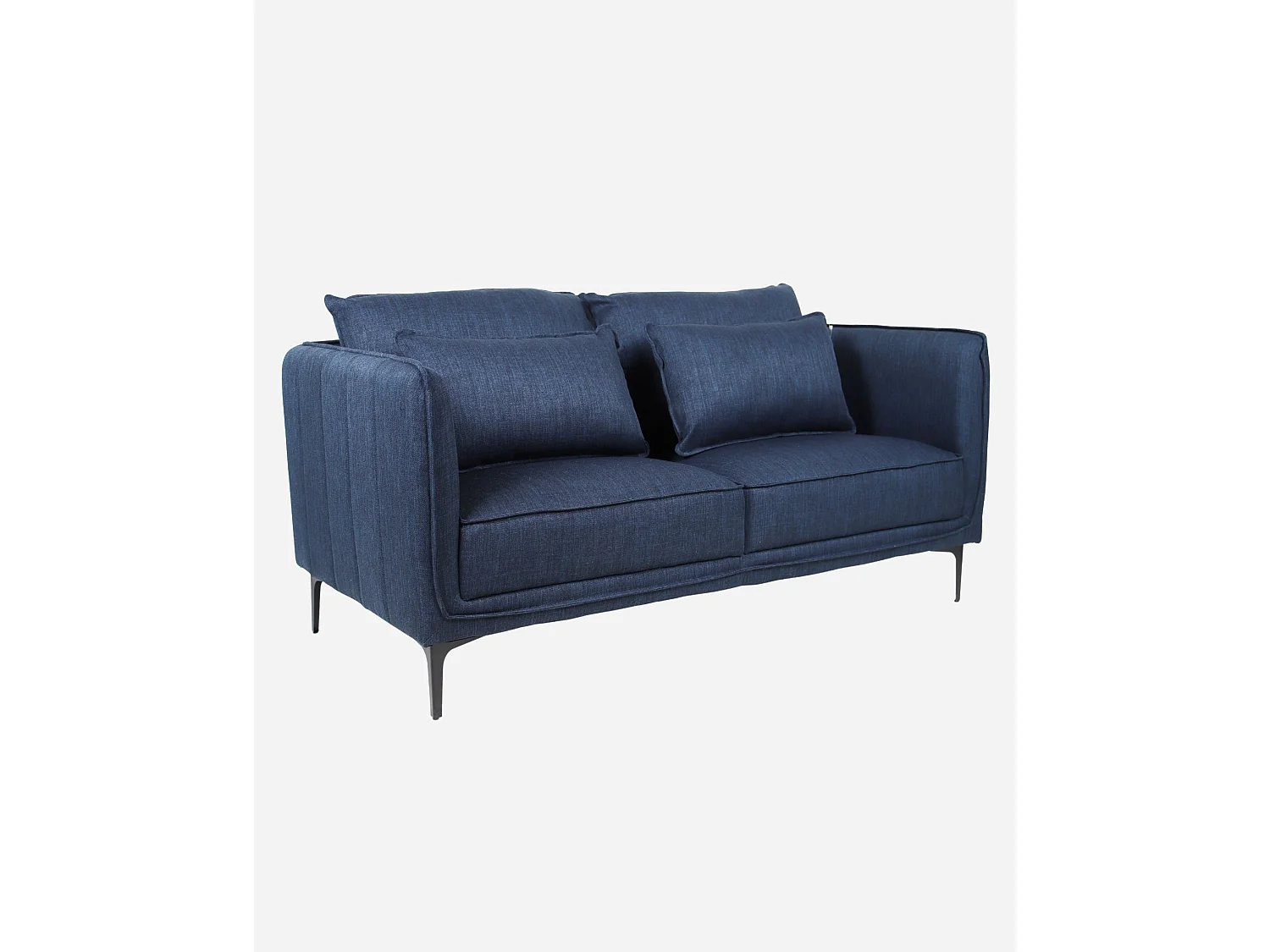 Divano a due posti in tessuto blu "Gina"