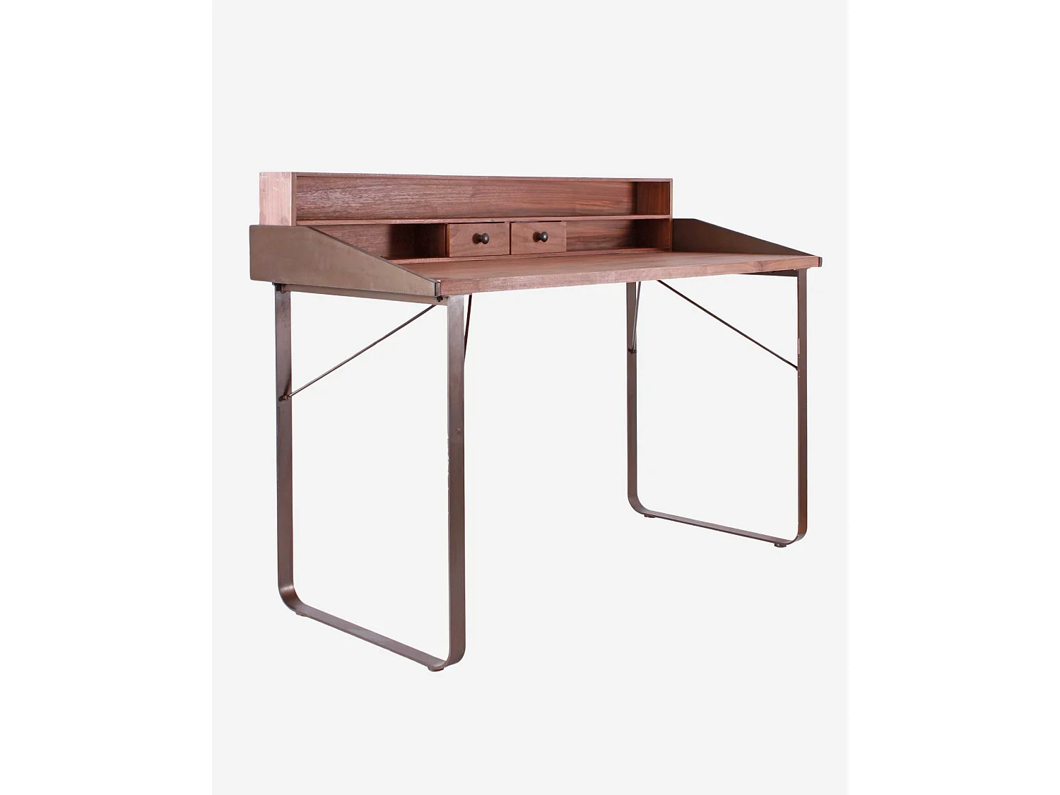 Scrivania in legno e ferro