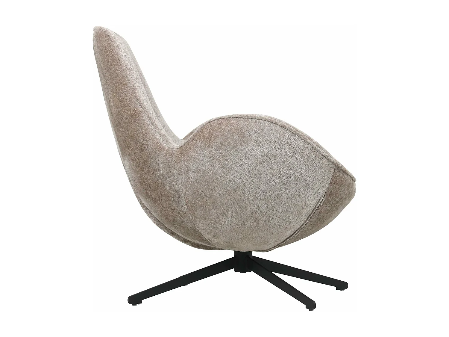 Poltrona in tessuto grigio "Dora"