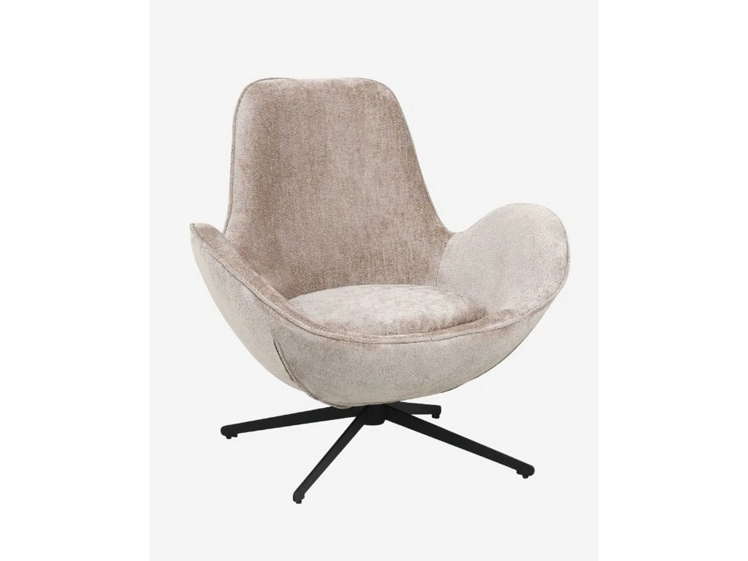 Poltrona in tessuto grigio "Dora"