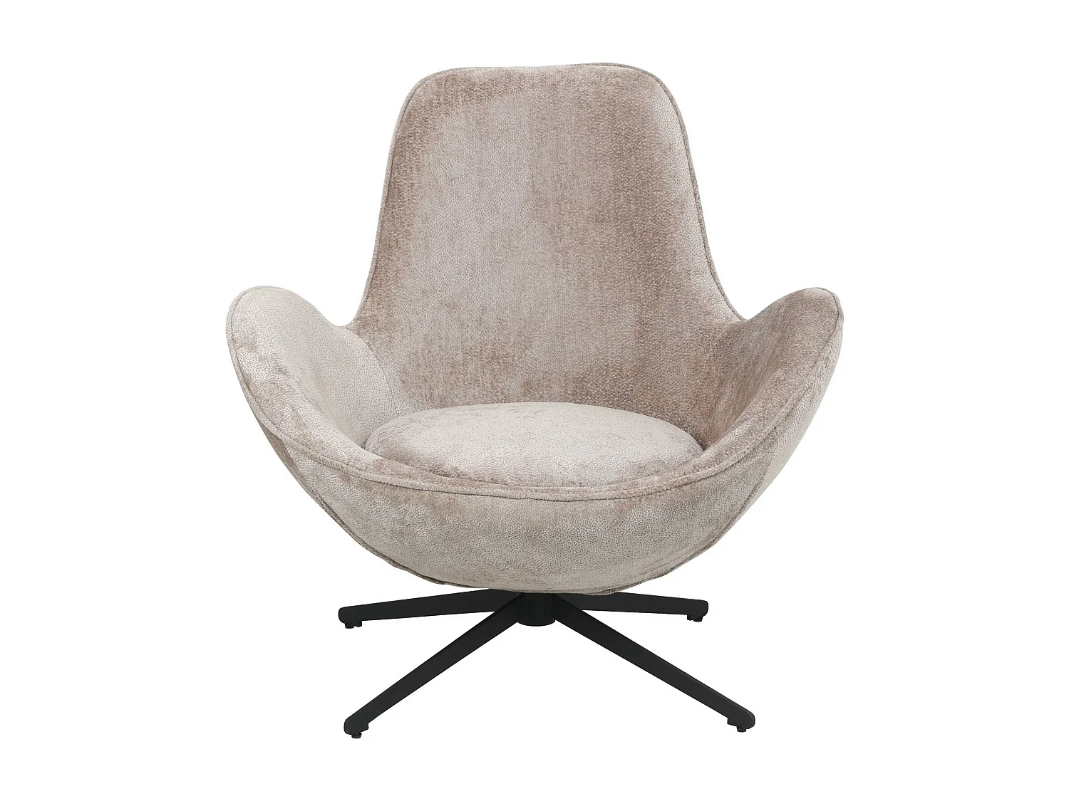 Poltrona in tessuto grigio "Dora"