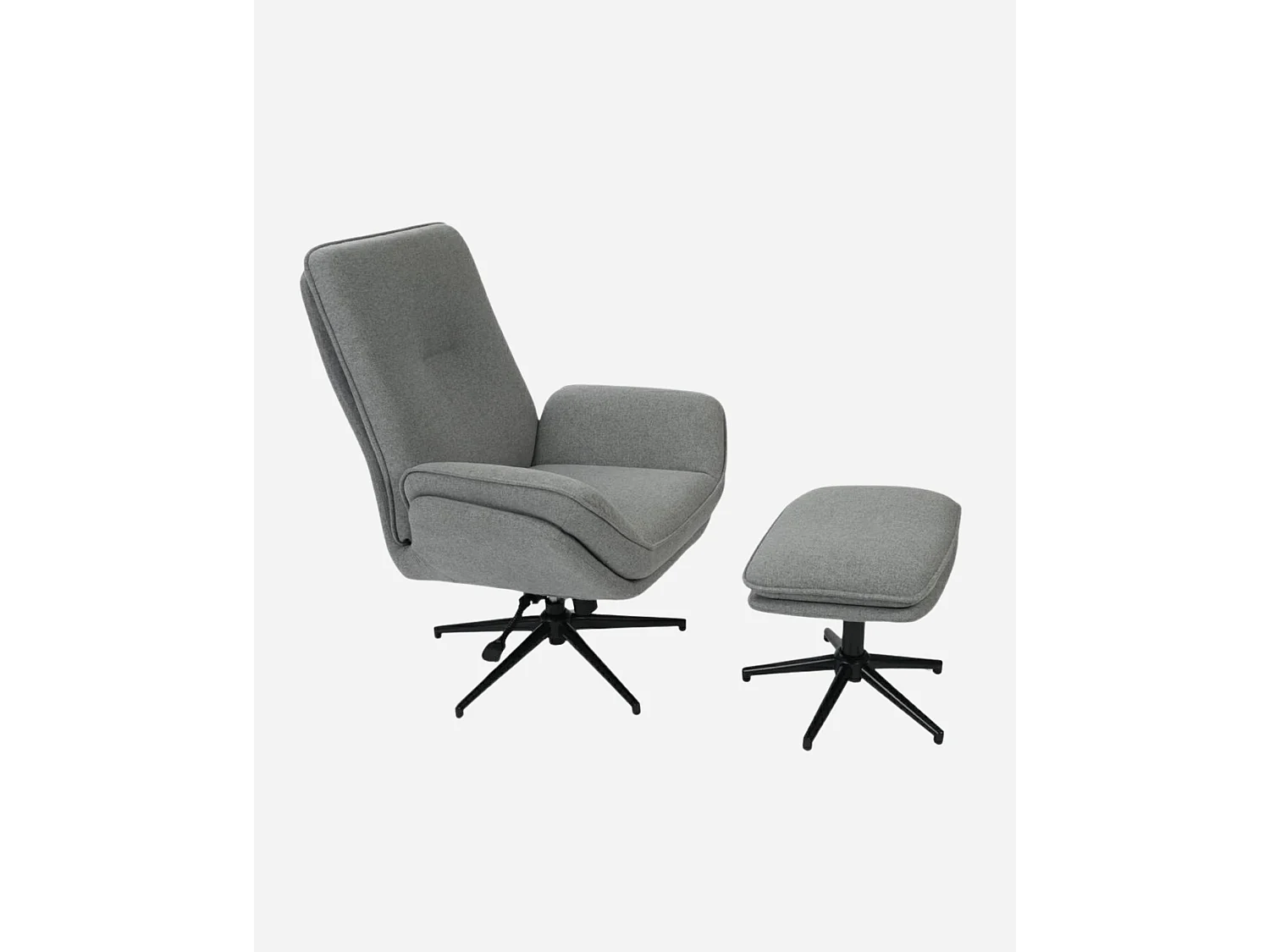 Poltrona girevole con poggiapiedi "Ava"