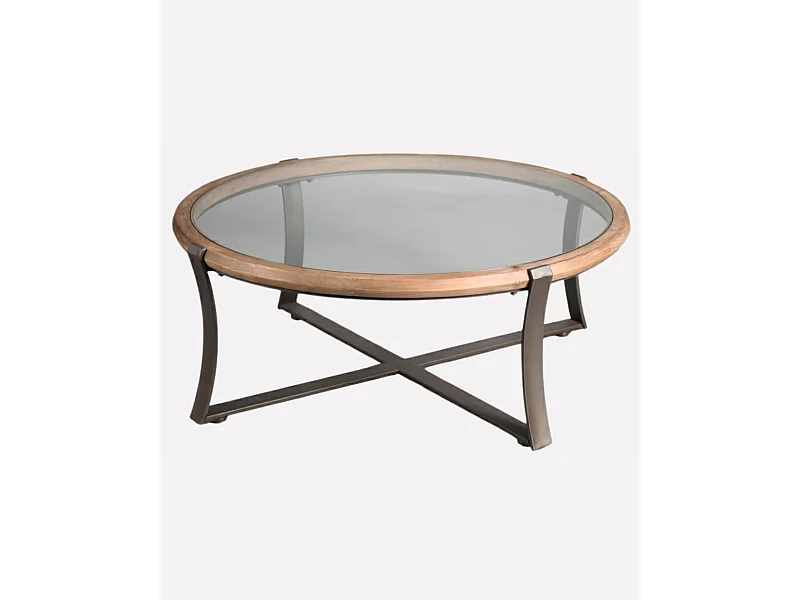 Tavolino da caffè in legno e metallo