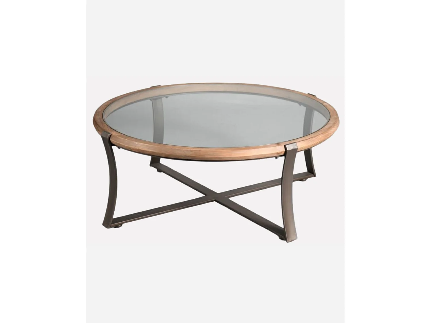 Tavolino da caffè in legno e metallo