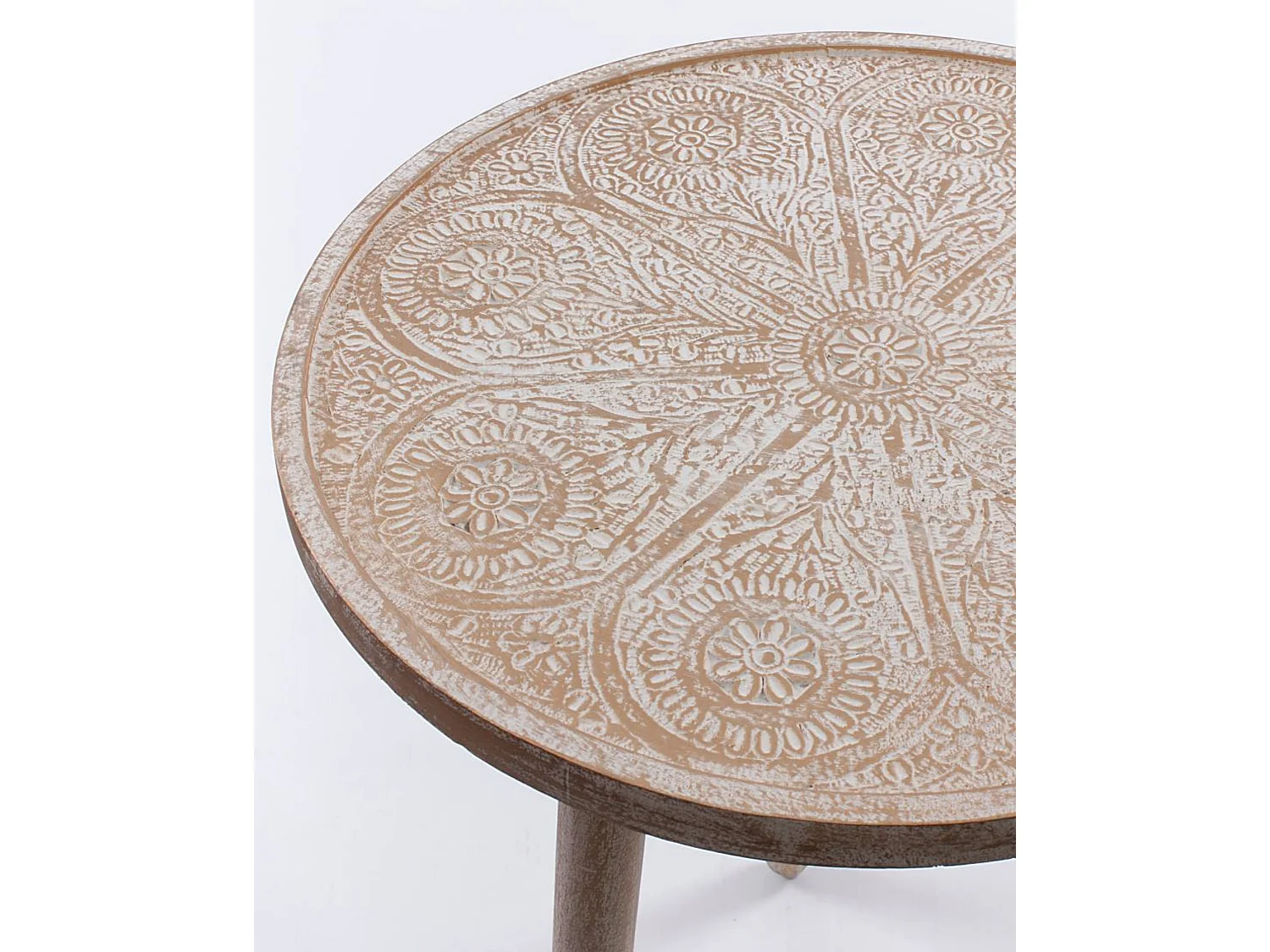 Tavolo da caffè in mango dorato Ø45H55