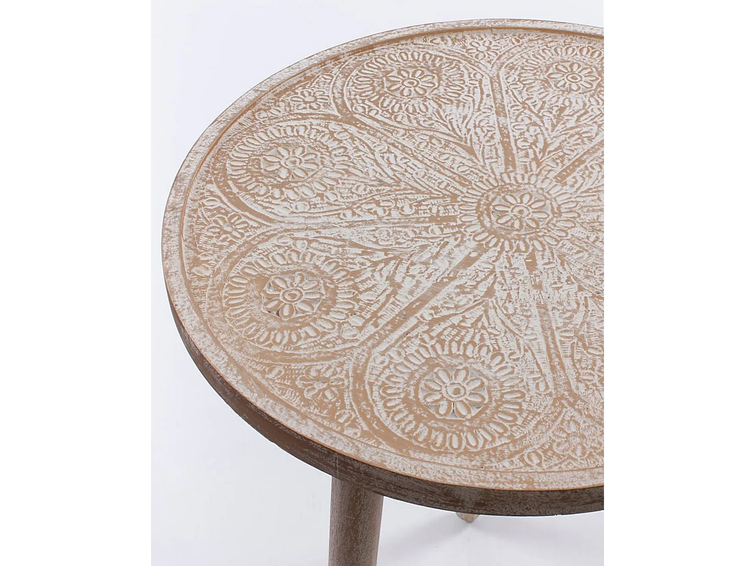 Tavolo da caffè in mango dorato Ø45H55