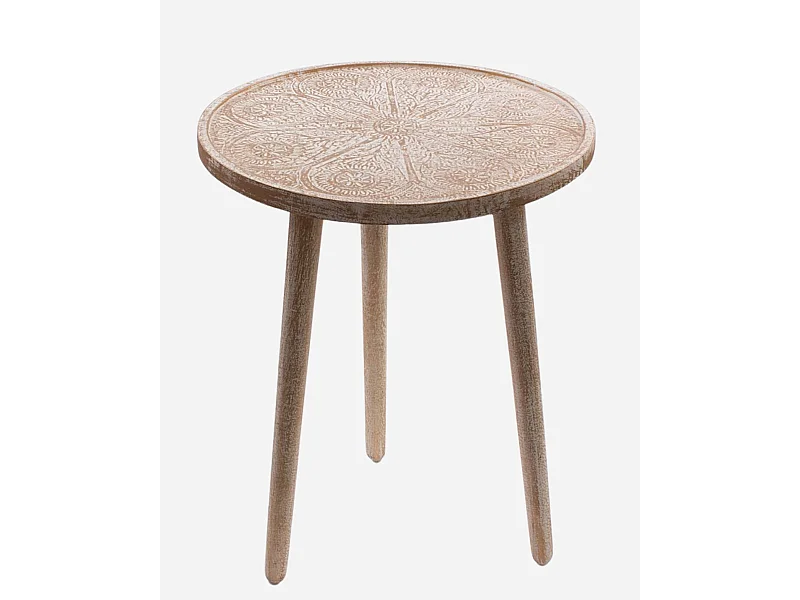 Tavolo da caffè in mango dorato Ø45H55