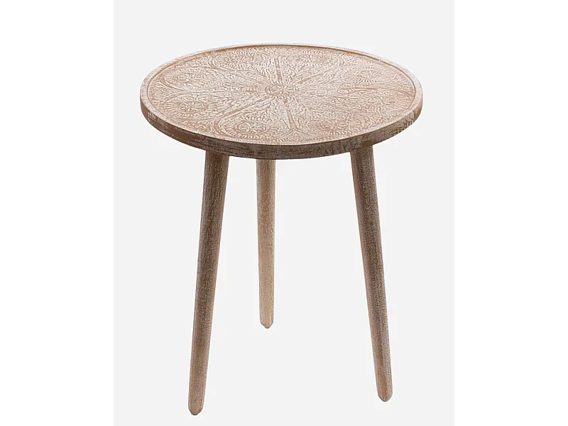 Tavolo da caffè in mango dorato Ø45H55