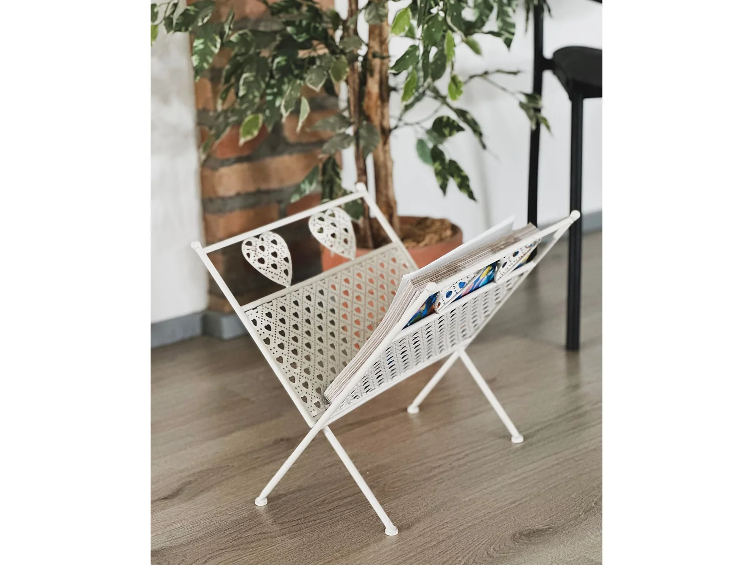 Portariviste in ferro bianco