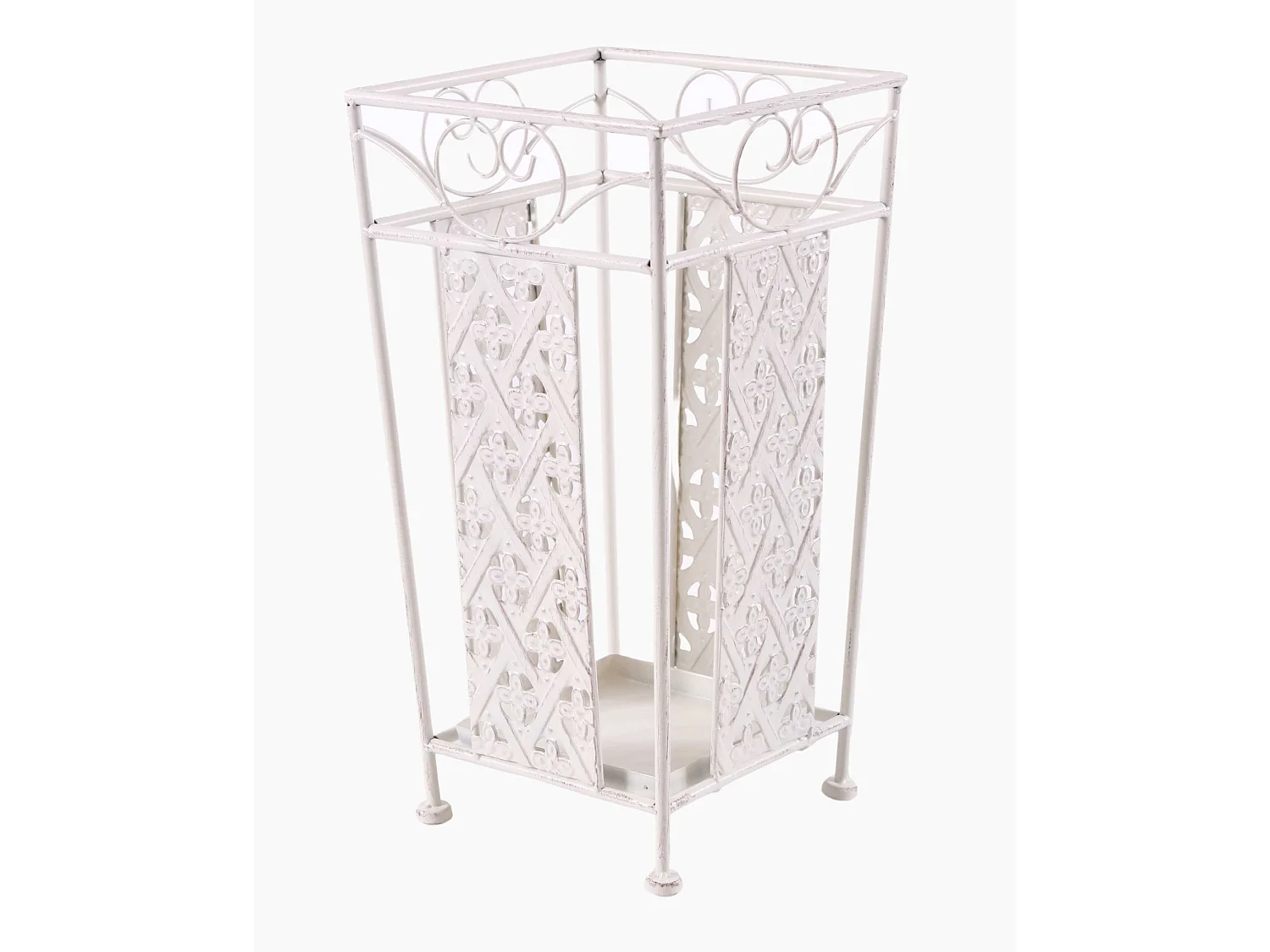 Portaombrelli in ferro bianco