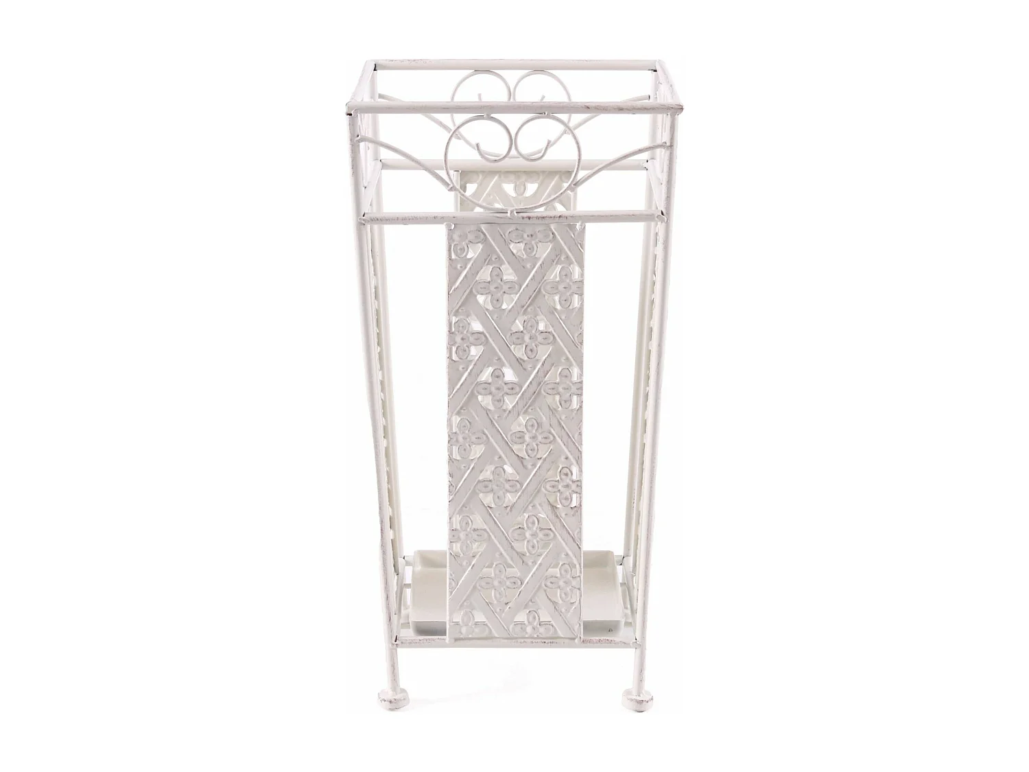 Portaombrelli in ferro bianco