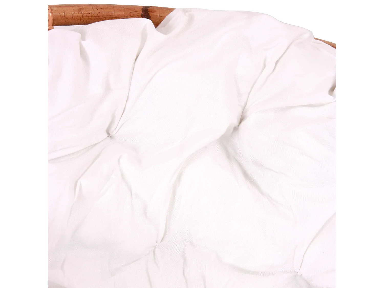 Poltrona rotonda in rattan noce "Papasan"