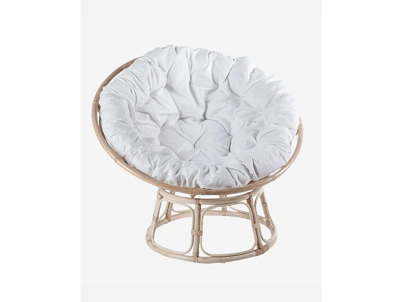 Poltrona rotonda in rattan "Papasan"
