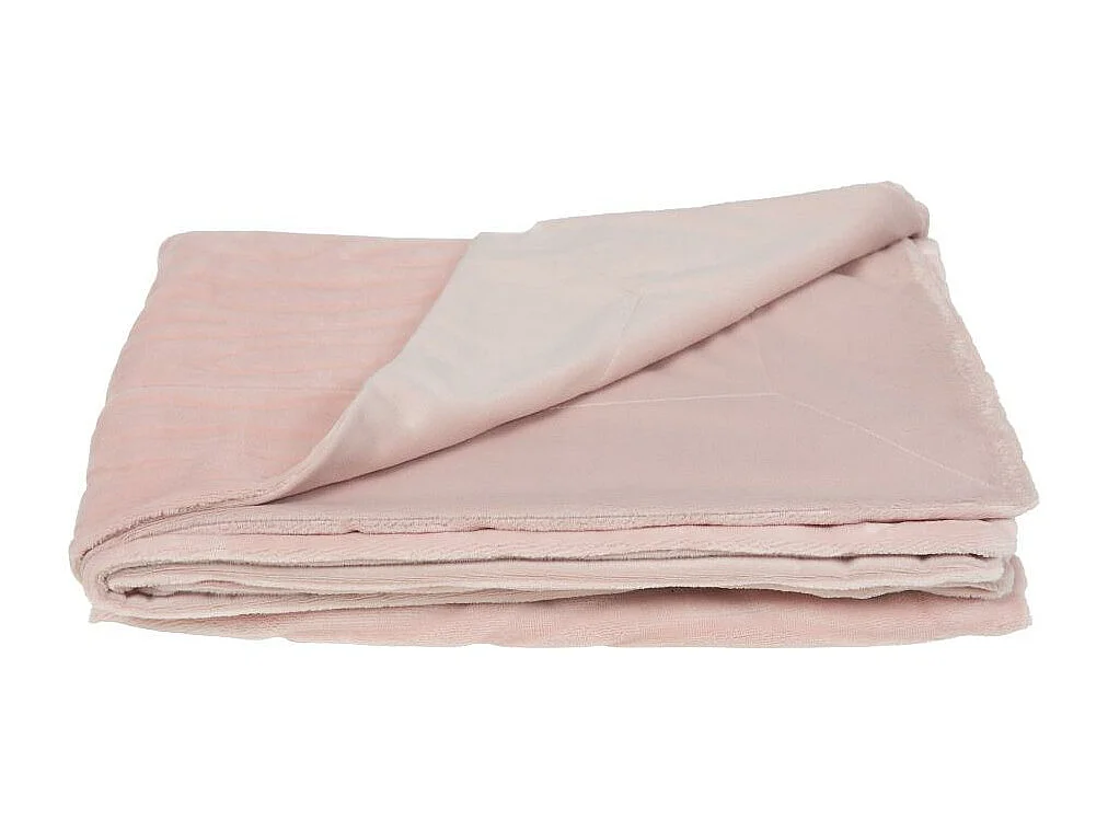 Plaid  Lou vieux rose 130 x 170 cm