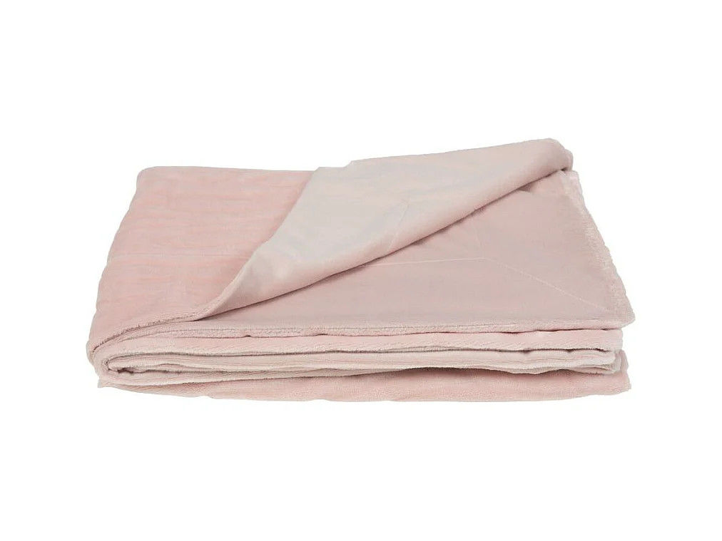 Plaid  Lou vieux rose 130 x 170 cm