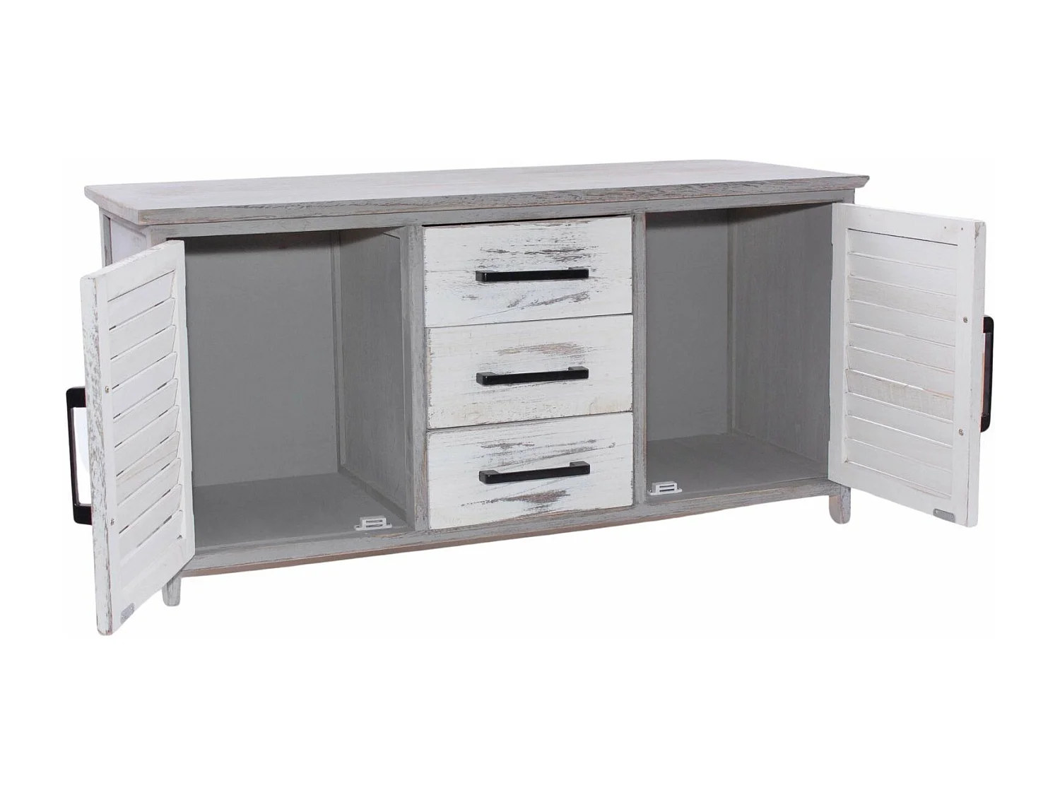 Credenza bicolor in paulonia