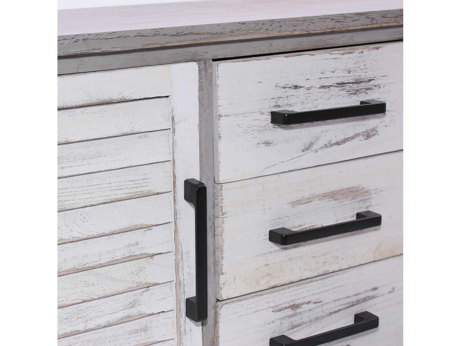 Credenza bicolor in paulonia