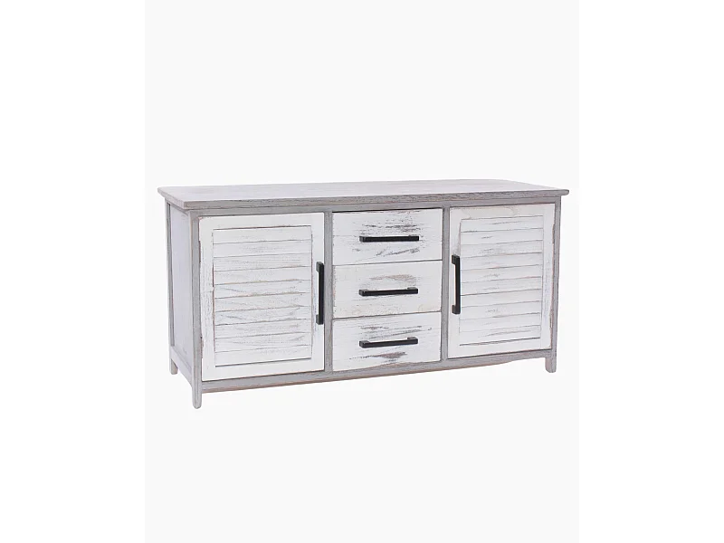 Credenza bicolor in paulonia