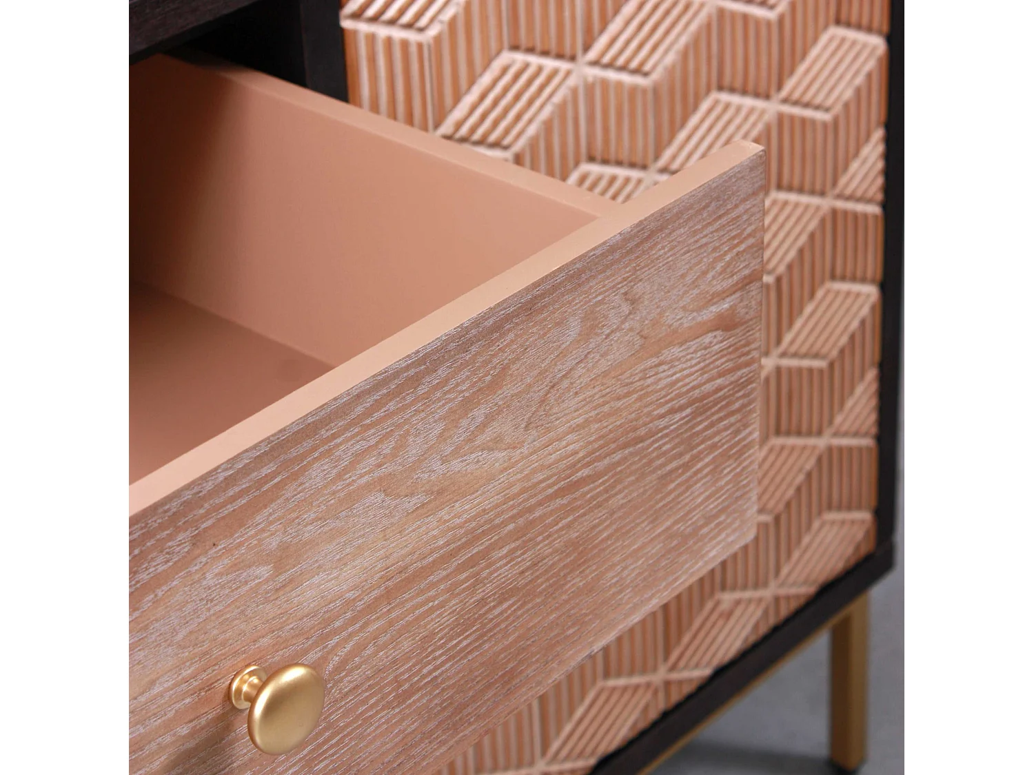 Credenza marrone tre cassetti una anta"Rabat"