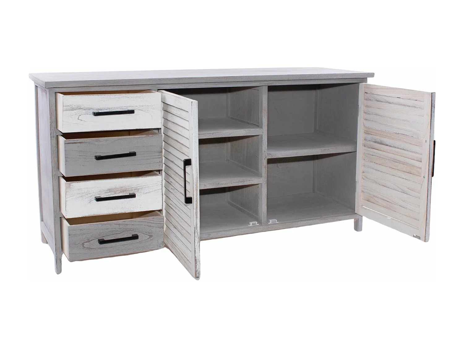 Credenza bicolor in paulownia