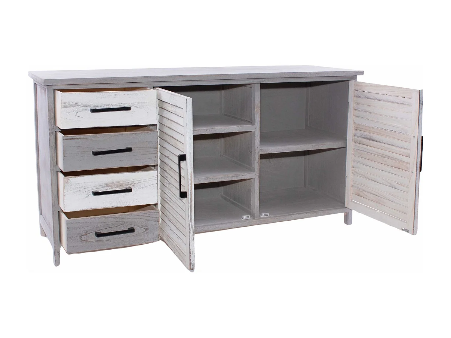 Credenza bicolor in paulownia