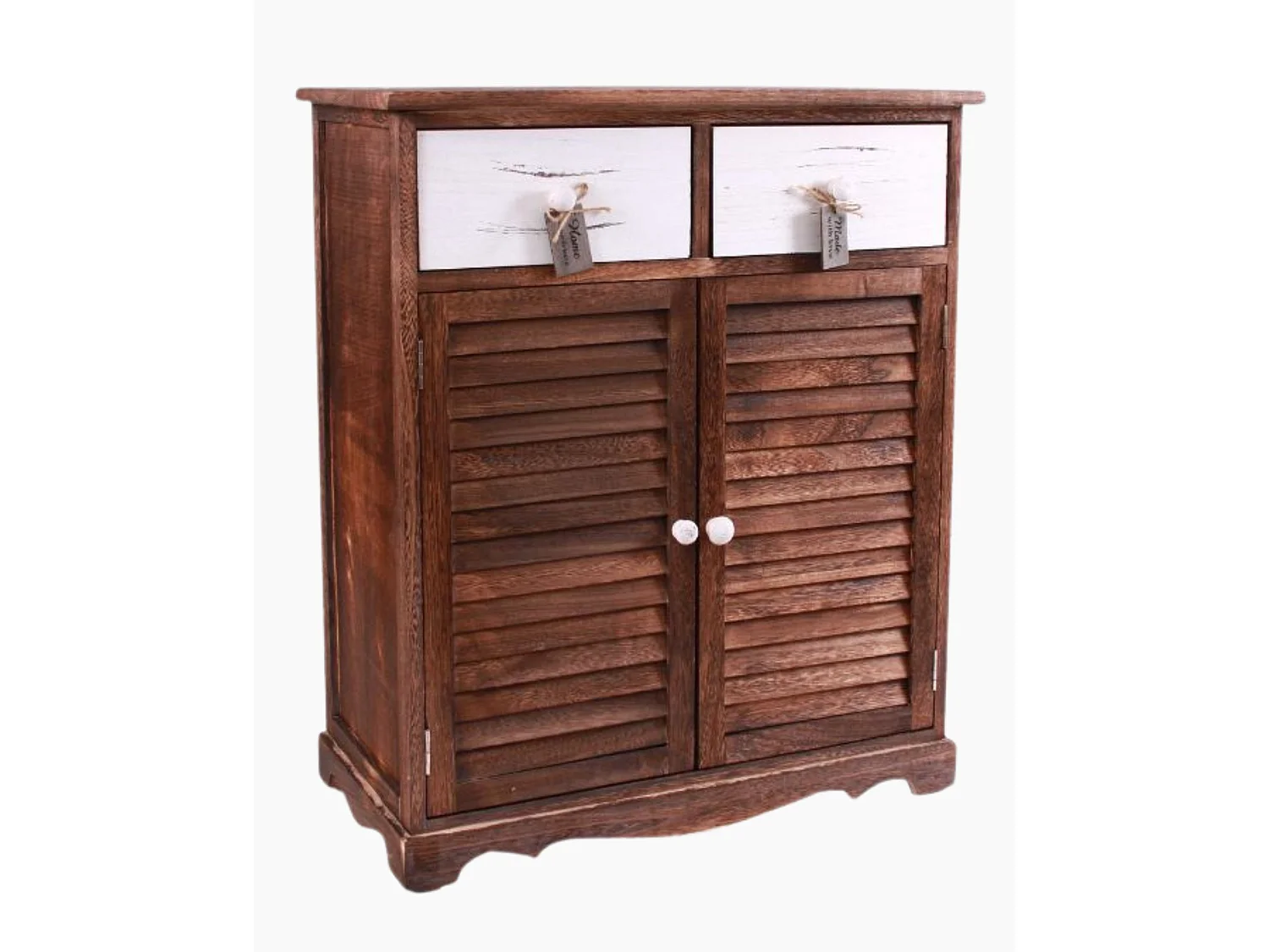 Credenza bicolor in paulownia