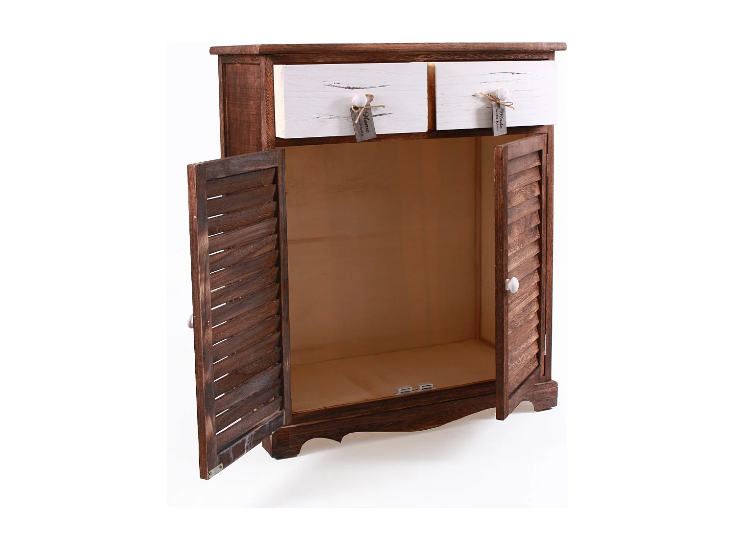 Credenza bicolor in paulownia