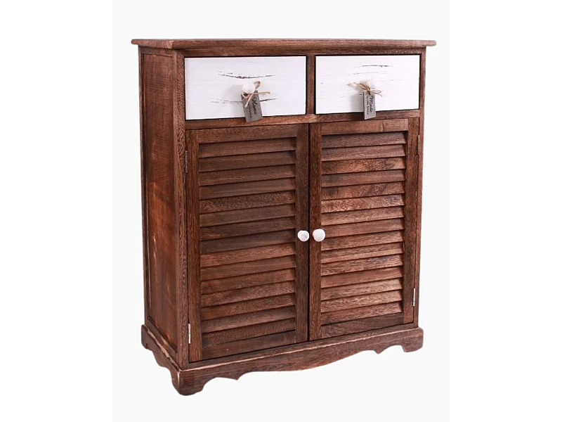 Credenza bicolor in paulownia