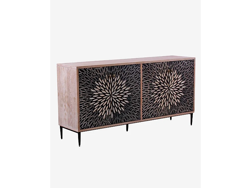 Credenza due ante in legno marrone "Bangkok"