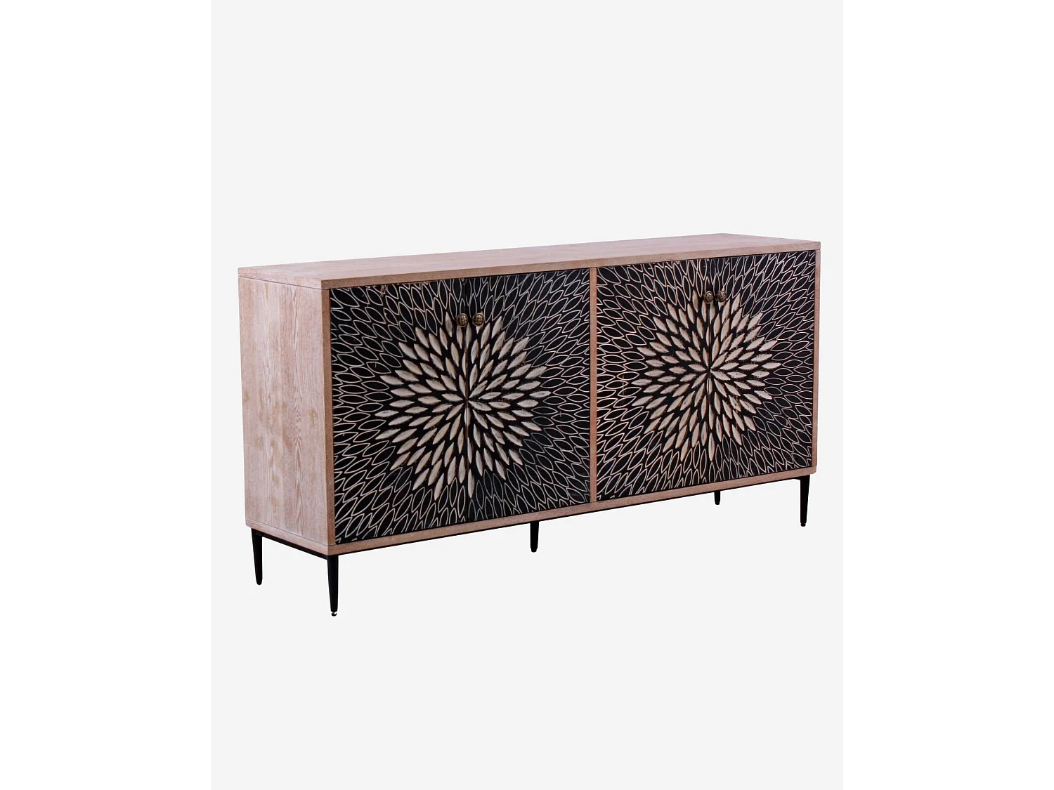 Credenza due ante in legno marrone "Bangkok"