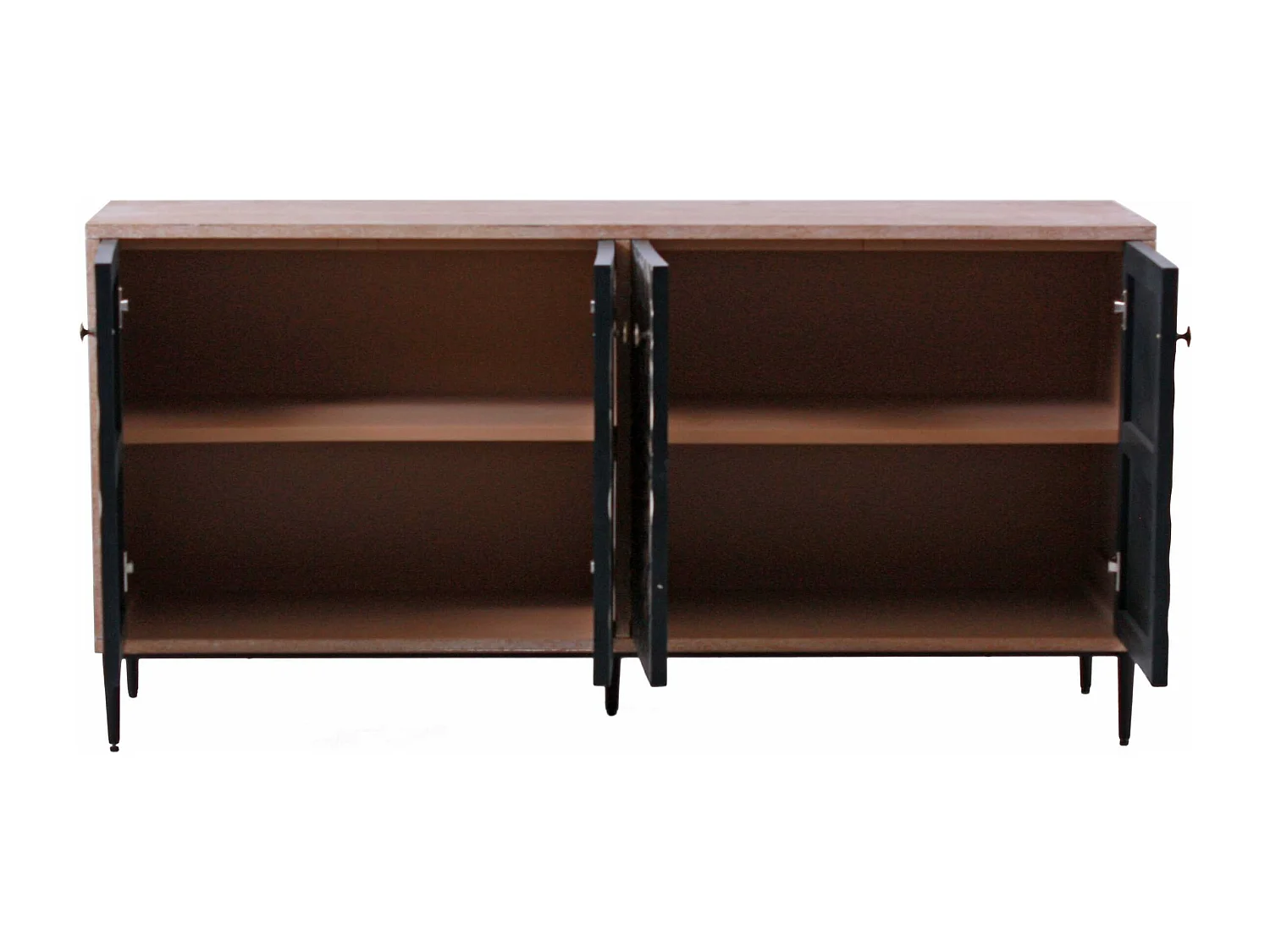 Credenza due ante in legno marrone "Bangkok"