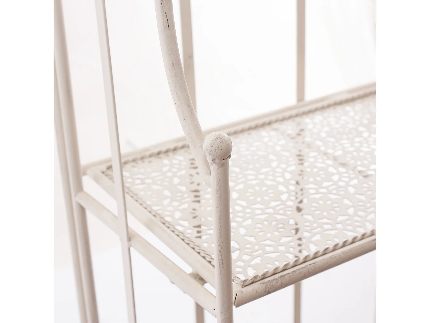 Scaffale in metallo bianco