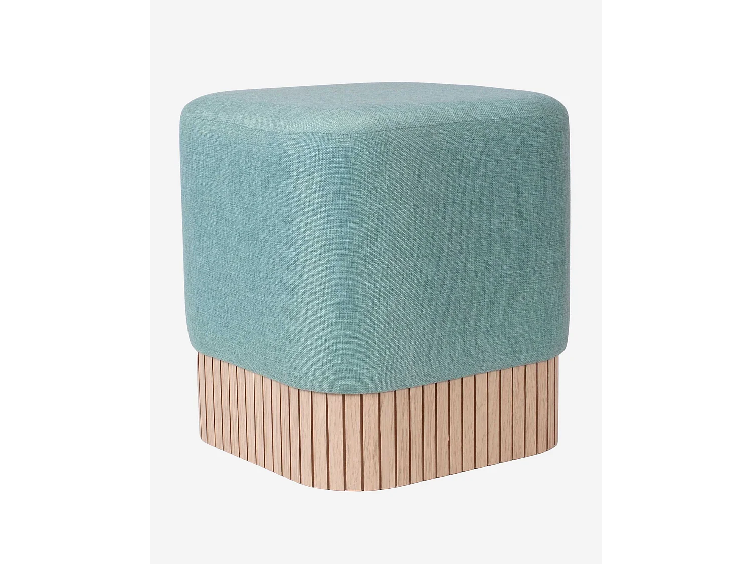 Pouf in tessuto turchese